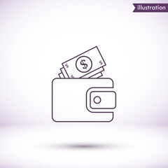 Purse  vector icon  , lorem ipsum Flat design