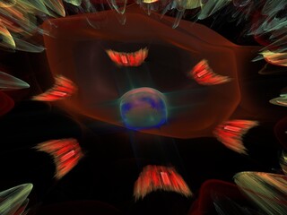 Imaginatory fractal background Image