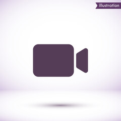 Naklejka premium Camcorder vector icon , lorem ipsum Flat design