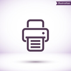 Printer  vector icon  , lorem ipsum Flat design