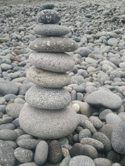 A tower of eight stones