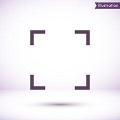 Vector icon Full screen , lorem ipsum Flat design