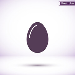 egg icon vector, solid illustration , lorem ipsum Flat design