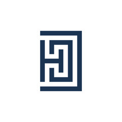 vector logo H alphabet icon illustration 