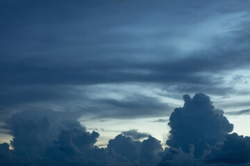 Background of dark clouds before a thunder-storm