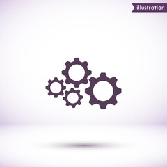 Man and cog  vector icon , lorem ipsum Flat design