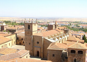 Obraz premium Co Cathedral of Santa Maria, Caceres, Spain.