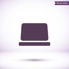 Laptop  vector icon , lorem ipsum Flat design