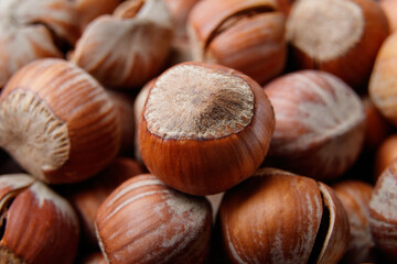 hazelnuts close up