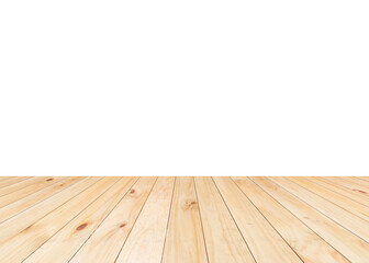 wooden table isolate on white background.