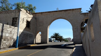 Fototapeta na wymiar arch of city - arequipa peru south america