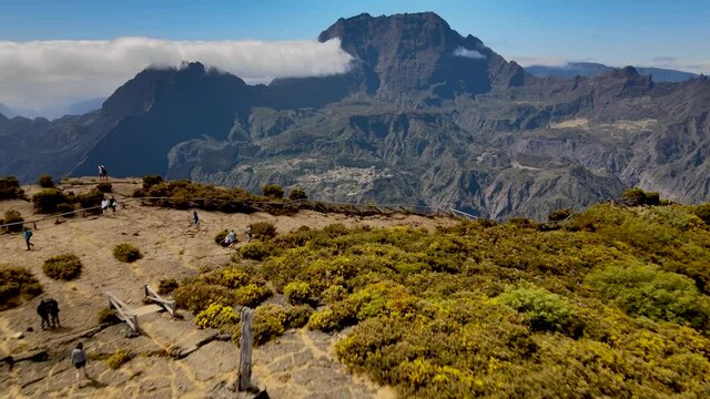 Cirque de Mafate vue a&eacute;rienne depuis le sie du Maido sur l'&icirc;le de la R&eacute;union