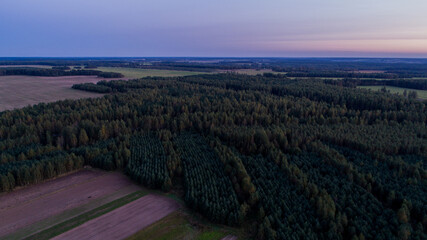 Naklejka premium sunset in the mountains