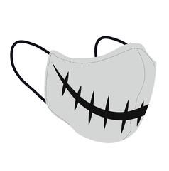 halloween mouth mask vector stock illustration. night party where it is mandatory to be masked. Isolated on a white background.