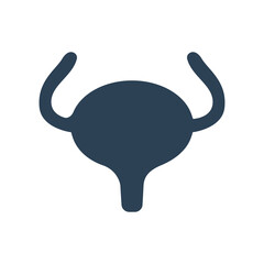 Human urinary bladder colored icon. Healthy internal organ symbol