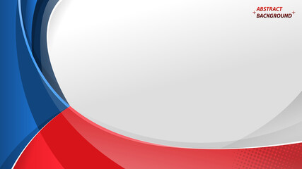 Abstract red blue white background