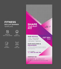 Fitness & Gym Roll Up Banner