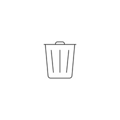 Trash can linear icon. Trash line outline vector illustration isolated on white background