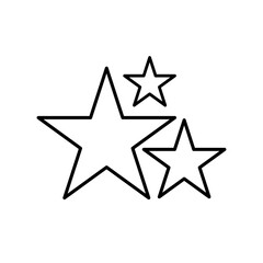 Star Icon. Three Stars flat icon. Vector stars illustration.