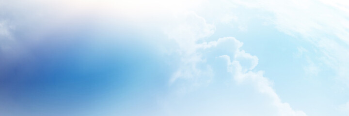 Blue sky with white cloud. The summer heaven is colorful clearing day Good weather and beautiful nature in the morning.