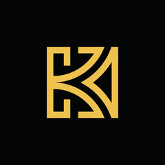vector logo K alphabet icon illustration