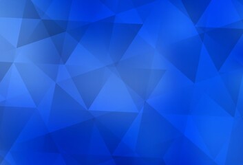 Fototapeta premium Light BLUE vector low poly texture.