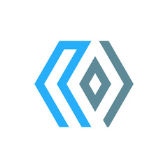 vector logo K alphabet KP icon illustration