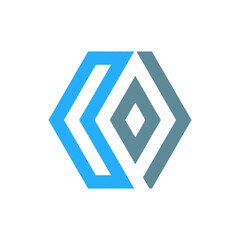 vector logo K alphabet KP icon illustration