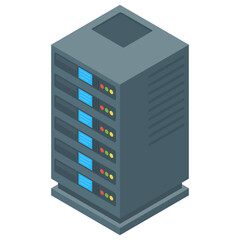 
Data storage server in isometric design 
