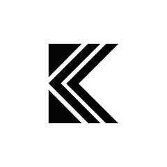 vector logo K alphabet icon illustration