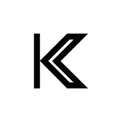 vector logo K alphabet icon illustration