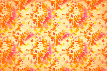Hippie Background. Bright Dyeing. Passion Fabric