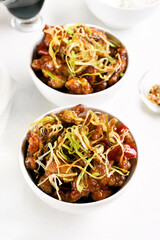 Spicy garlic fried chicken (Kkanpunggi)