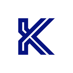 Obraz premium vector logo K alphabet icon illustration