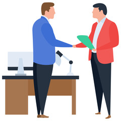 Fototapeta premium Flat business deal illustration vector 