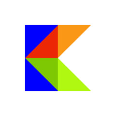vector logo K alphabet icon illustration