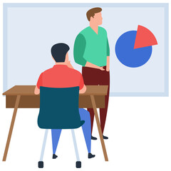 Fototapeta premium Flat business deal illustration vector 