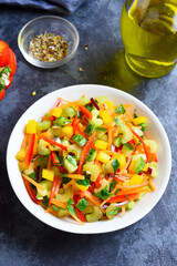 Healthy vegetable salad in bowl