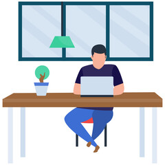 
Coworking people illustration vector 
