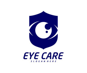Eye shield logo design vector template, Creative eye logo concept, Icon symbol, Illustration