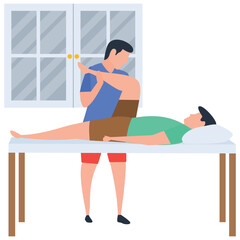 Fototapeta na wymiar Muscle therapy illustration in vector design. 