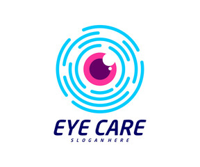 Fast Eye logo design vector template, Creative eye logo concept, Icon symbol, Illustration