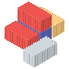 
Isometric design of container icon.
