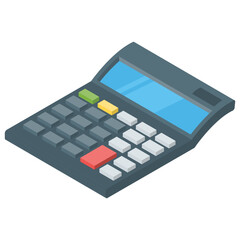 
Calculator icon, isometric vector design.
