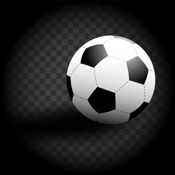Vector soccer ball isolated on transparent background
