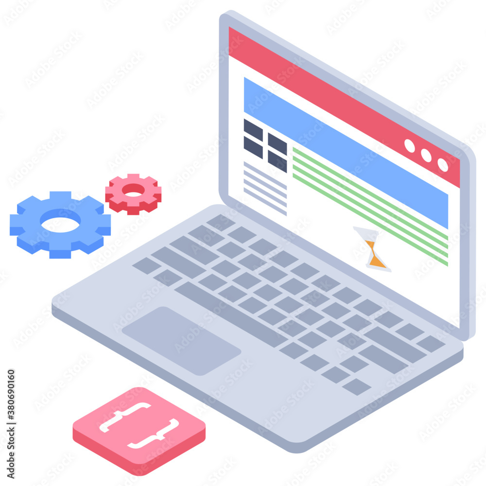 Canvas Prints web optimization, isometric icon