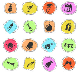 New year color icons