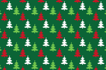 Simple christmas tree pattern design. suitable for wallpapers and backgrounds