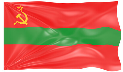 3d Illustration of a Waving Flag of Transnistria