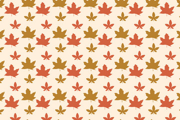 Simple autumn leaf pattern design. suitable for wallpapers and backgrounds